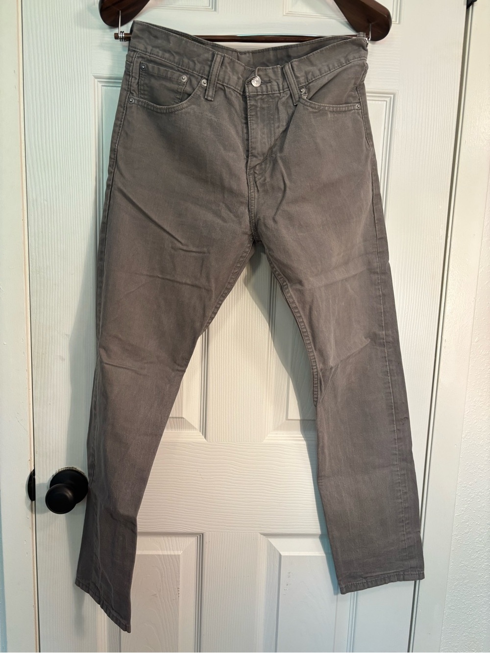 Levi's 508 Straight Jeans in Gray with Tan Patch